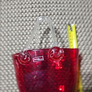 Chic Red Transparent Tote by